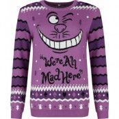 Alice i Underlandet - Anime Christmas jumper - Cheshire Cat - We're All Mad Here - S XXL - för Dam - flerfärgad