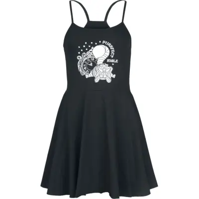 Alice i Underlandet - Anime Halvlång klänning - Grinsekatze - Purrfect Smile - S 3XL - för Dam - svart