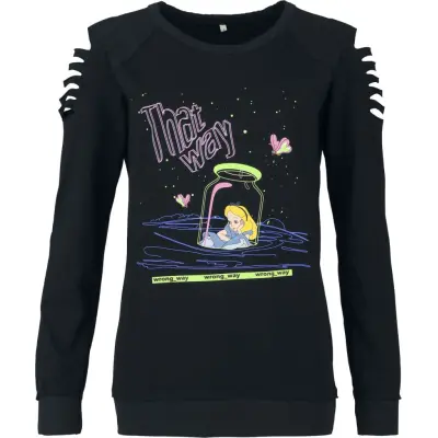 Alice i Underlandet - Anime Långärmad tröja - Alice - S XXL - för Dam - svart