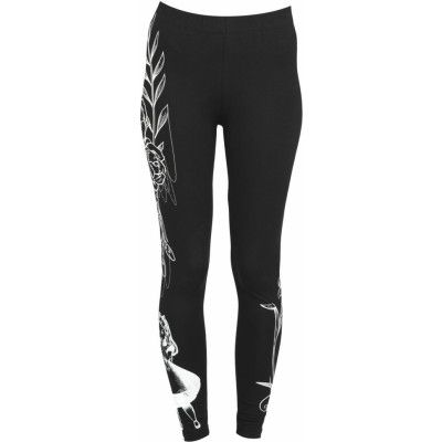 Alice i Underlandet - Anime Leggings - Flowers - M - för Dam - svart