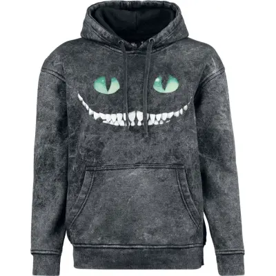 Alice i Underlandet - Anime Luvtröja - Cheshire Cat Smile Hoodie female - S XXL - för Dam - grå