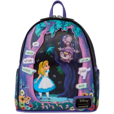 Alice i Underlandet - Anime Miniryggsäckar - Loungefly - Alice and Cheshire Cat - för Dam - flerfärgad