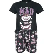 Alice i Underlandet - Anime Pyjamas - Cheshire Cat - We Are All Mad Here - S 3XL - för Dam - svart