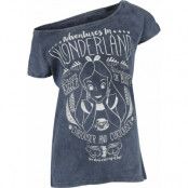 Alice i Underlandet - Anime T-shirt - Adventures In Wonderland - S XXL - för Dam - blå