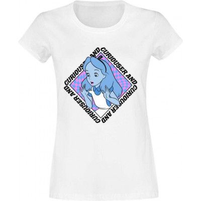 Alice i Underlandet - Anime T-shirt - Alice Face - S XL - för Dam - vit