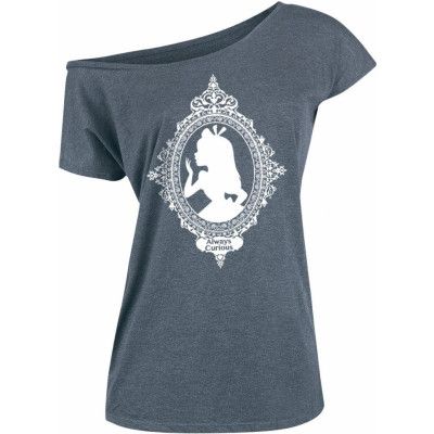 Alice i Underlandet - Anime T-shirt - Always Curious - M - för Dam - blåmelerad