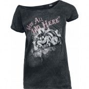 Alice i Underlandet - Anime T-shirt - Cheshire Cat - We're All Mad Here - S XXL - för Dam - grå