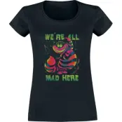 Alice i Underlandet - Anime T-shirt - Chesire Rainbow - S L - för Dam - svart