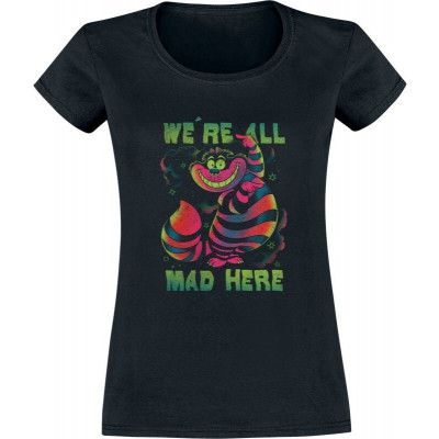 Alice i Underlandet - Anime T-shirt - Chesire Rainbow - S XXL - för Dam - svart