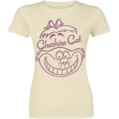 Alice i Underlandet - Anime T-shirt - Grinsekatze - Cheshire Cat Smile - S XXL - för Dam - naturfärgad