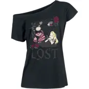 Alice i Underlandet - Anime T-shirt - Lost in Wonderland - S XXL - för Dam - svart