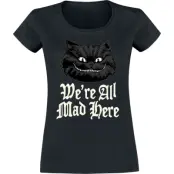 Alice i Underlandet - Anime T-shirt - Mad - S XXL - för Dam - svart
