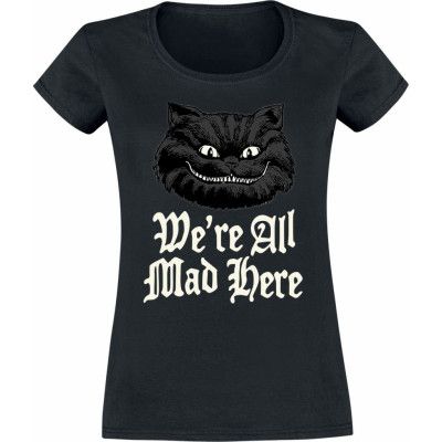 Alice i Underlandet - Anime T-shirt - Mad - S XXL - för Dam - svart