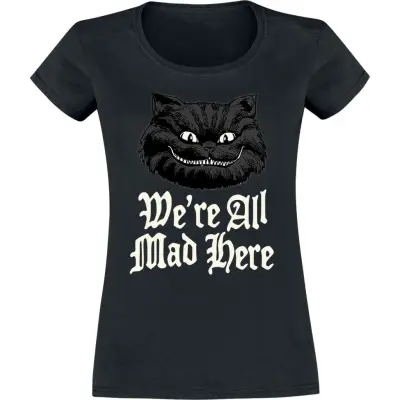 Alice i Underlandet - Anime T-shirt - Mad - S L - för Dam - svart
