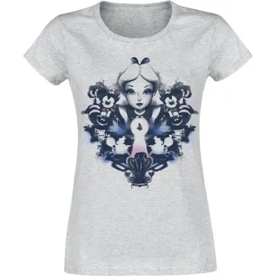 Alice i Underlandet - Anime T-shirt - Rorschach - S - för Dam - grå