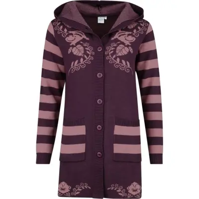 Alice i Underlandet - Disney Cardigan - Cheshire Cat - S XL - för Dam - syrénlila