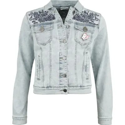 Alice i Underlandet - Disney Jeansjacka - We're All Mad Here - S XL - för Dam - denim/blå