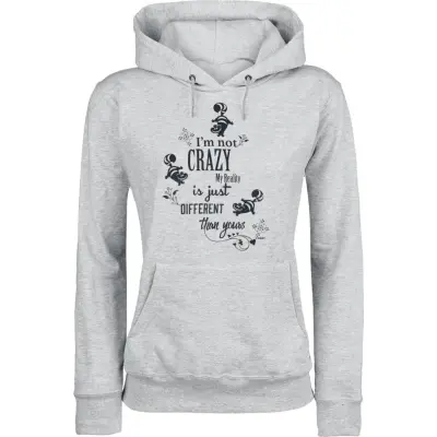 Alice i Underlandet - Disney Luvtröja - Cheshire Cat - I'm Not Crazy - XS XXL - för Dam - gråmelerad