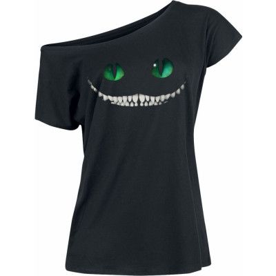 Alice i Underlandet - Disney T-shirt - Cheshire Cat - M XXL - för Dam - svart