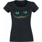 Alice i Underlandet - Disney T-shirt - Cheshire Cat - Smile - XS XXL - för Dam - svart