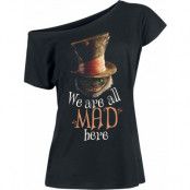 Alice i Underlandet - Disney T-shirt - We Are All Mad Here - S 3XL - för Dam - svart