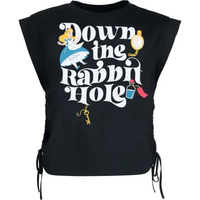 Alice i Underlandet - Disney Topp - Down The Rabbithole - S XXL - för Dam - svart