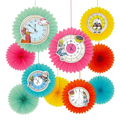 Pappersfjädrar Alice Wonderland - 10-pack