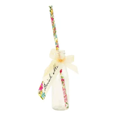 Småflaskor med Sugrör Alice Wonderland