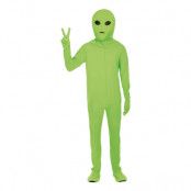 Alien Grön Maskeraddräkt