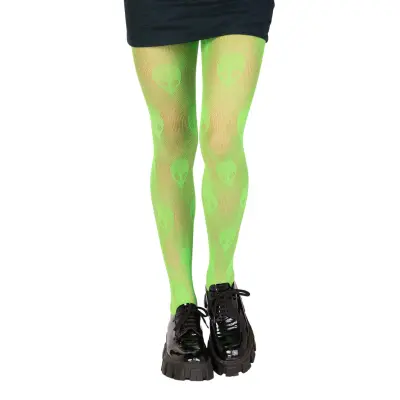 Alien Gröna Nätstrumpbyxor - One size