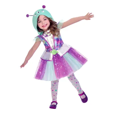 Alien Klänning Barn Maskeraddräkt - X-Small