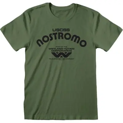 Alien T-shirt - Retro Nostromo - S XXL - för Herr - oliv