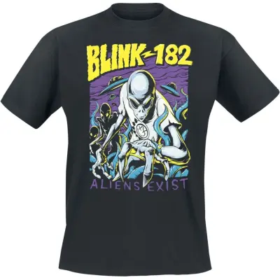 Blink-182 T-shirt - Aliens Exist - S XL - för Herr - svart