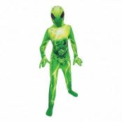 Grön Alien Barn Maskeraddräkt - X-Large