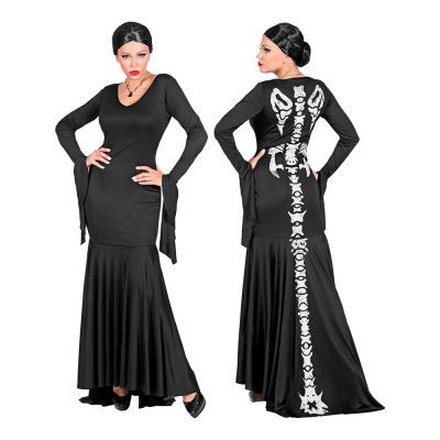 Alien Skelett Klänning Maskeraddräkt - Large