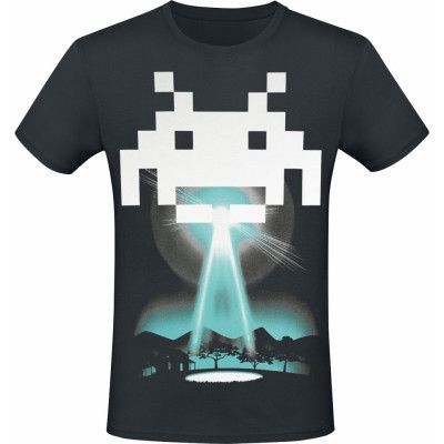 Space Invaders - Fun T-shirt - Beam Me Up Alien - XS XXL - för Herr - svart