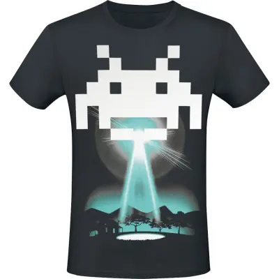 Space Invaders - Fun T-shirt - Beam Me Up Alien - XS XXL - för Herr - svart