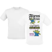 Toy Story - Anime T-shirt - Aliens in Action - M 3XL - för Herr - vit