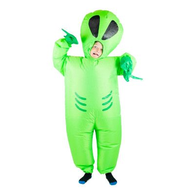 Uppblåsbar Alien Barn Maskeraddräkt - One size