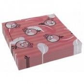 Angry birds rosa servetter - 2-lagers papper - 16 st