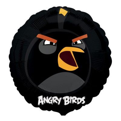 Folieballong Angry Birds Svart