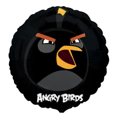 Folieballong Angry Birds Svart