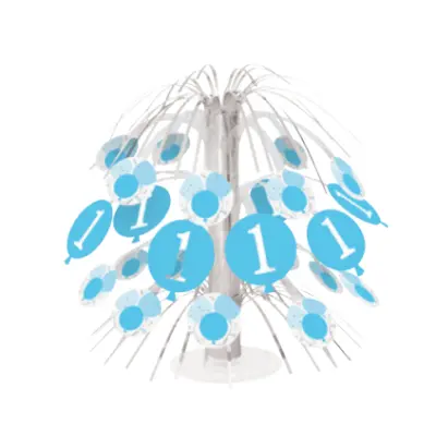 1-årskalas bordsdekoration Blå Prickar