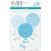 1-årskalas godispåsar Blå Prickar 8-pack