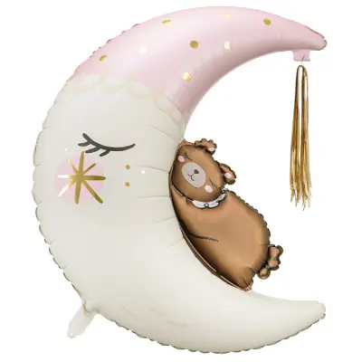 Baby Shower/Dop Måne Folieballong 98cm