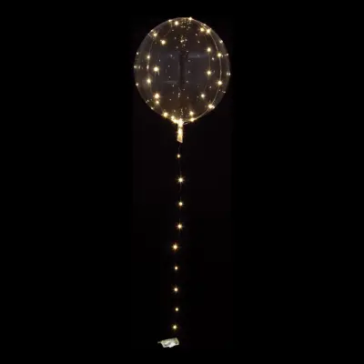 Ballong Clearz Crystal Clear med Ljusslinga