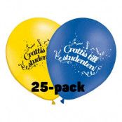 Ballonger Grattis till Studenten - 25-pack
