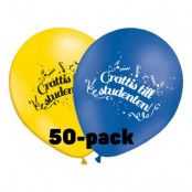 Ballonger Grattis till Studenten! - 50-pack