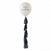 Ballong Happy Birthday med Svans