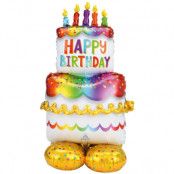 Ballong Happy Birthday - stående superstor